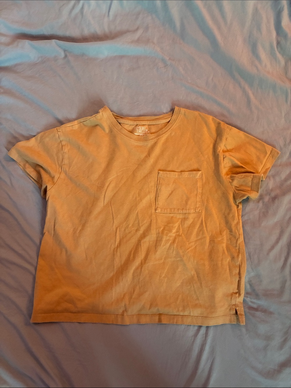 Time and Tru Orange Short Sleeve Pocket Tee